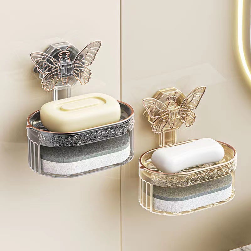 ButterFloat - Stylish butterfly soap dish for bathroom &amp; kitchen