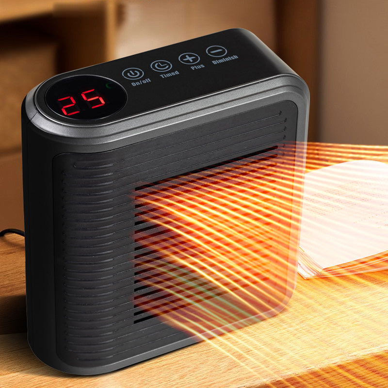 Compacte 800W Wandkachel met Instelbare Thermostaat en Timer