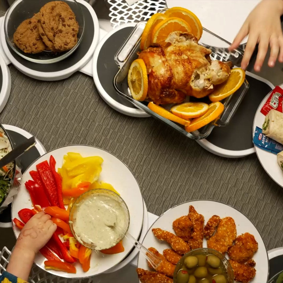 Draaibare Lazy Susan serveerschaal voor moeiteloos dineren en entertainen