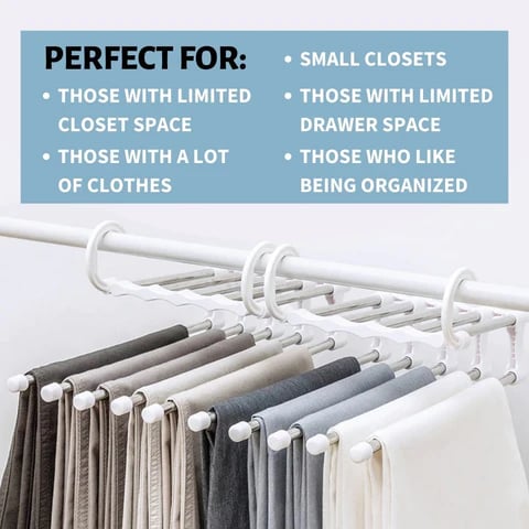 Buy 1+1 FREE | HangSmart™ - 5-in-1 Magic Trouser Rack [Last-day sale]