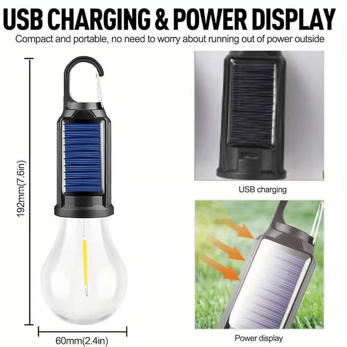 SolariLite - Compact LED camping lamp with solar charging