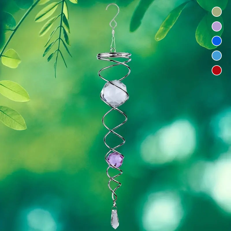 Buy One Get One Free | CrystalTwister™️ - Metal Crystal Spiral Wind Chime [Last-Day Sale] 