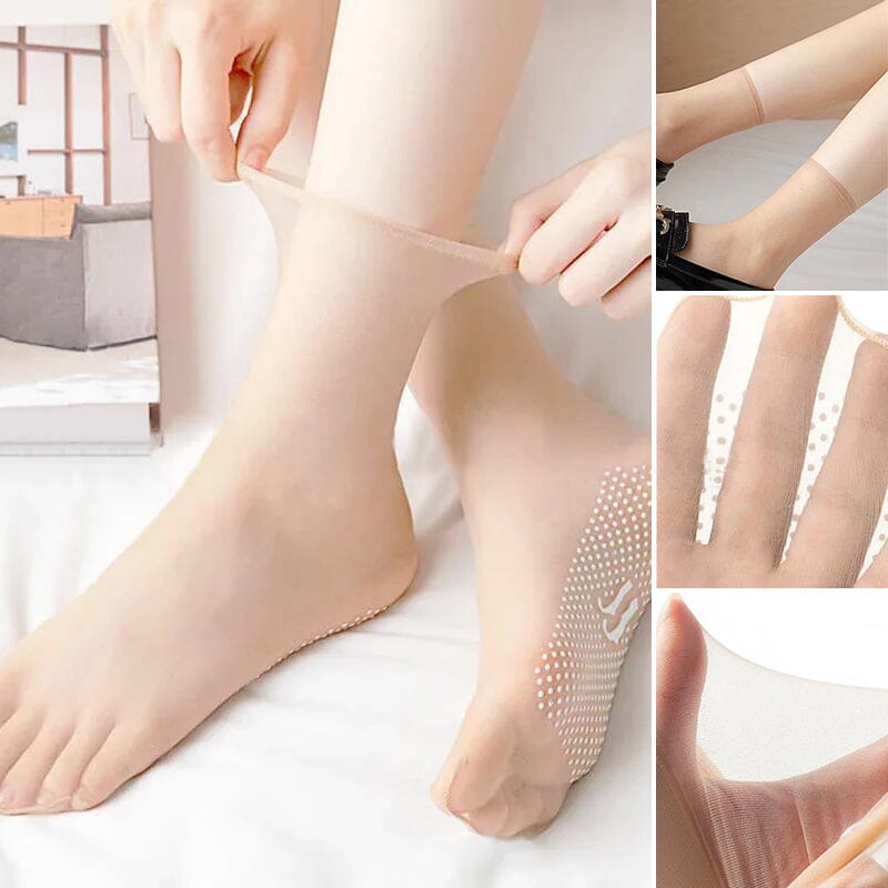 5+5 FREE CrystalSocks™ - Invisible, non-slip Crystal Silk socks