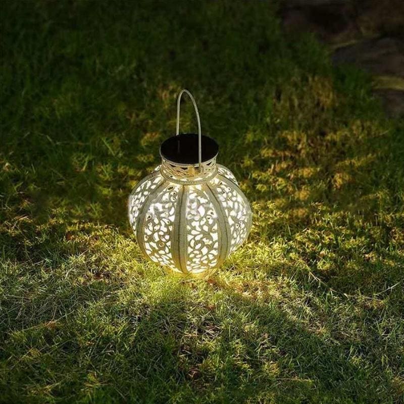 IronLuminae™ - Solar LED Iron Art Hallow Lantern Light [last day sale]