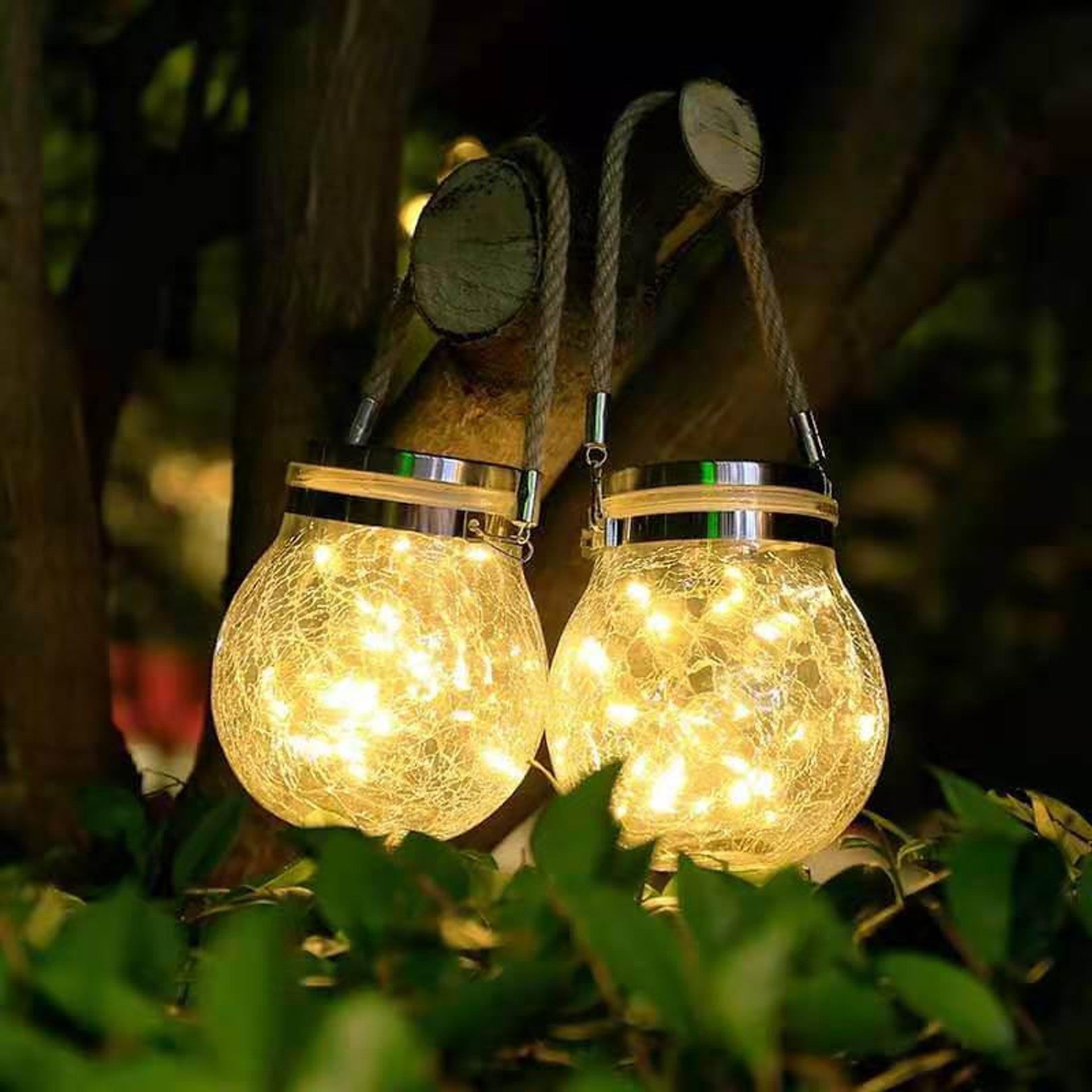 GlowCrest - Glass solar lamp