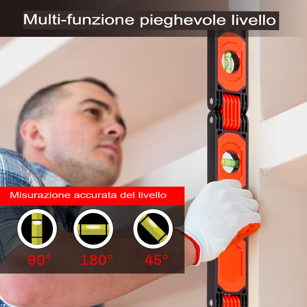 LevelFold Pro - Compact spirit level. Precision at the touch of a button.