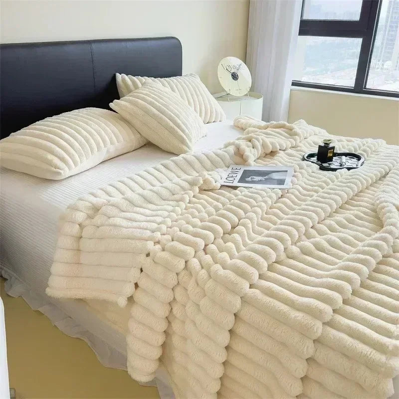 HareHaven - Cozy autumn/winter rabbit plush blanket [Last day sale] 