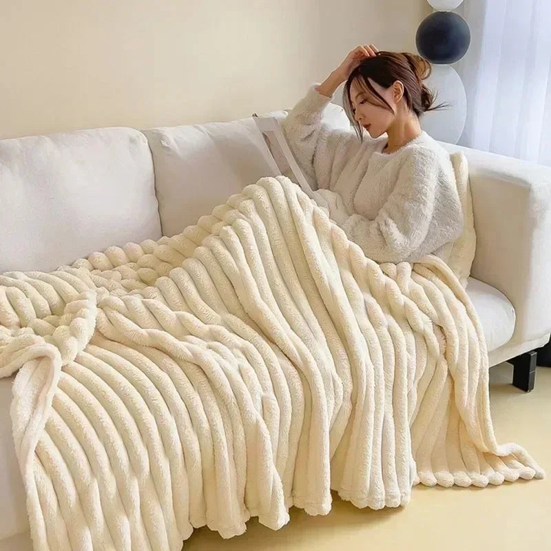 HareHaven - Cozy autumn/winter rabbit plush blanket [Last day sale] 