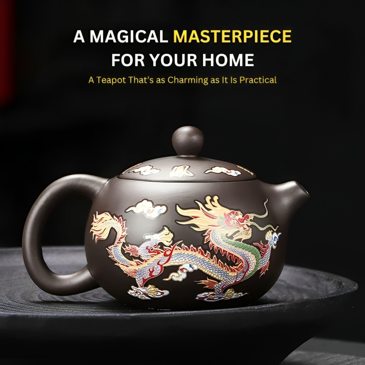 50% OFF | MythBrew - Dragon and Phoenix Color-Changing Teapot [Last Day Sale]
