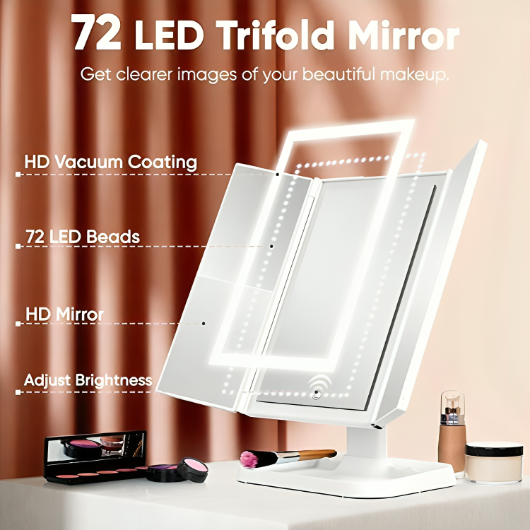 50% OFF | FoldiGlam - Triple Folding Makeup Mirror [Last Day Sale]