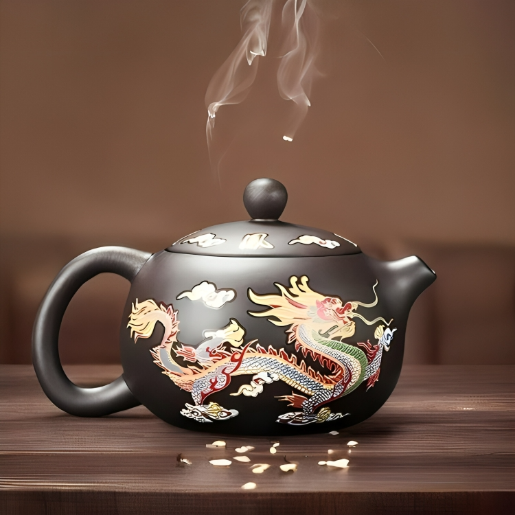 50% OFF | MythBrew - Dragon and Phoenix Color-Changing Teapot [Last Day Sale]