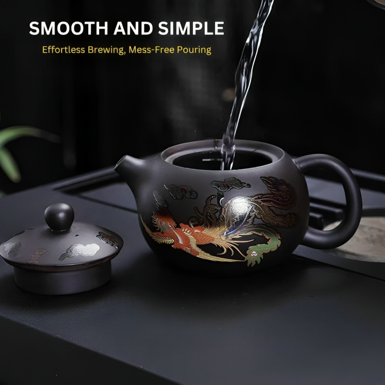 50% OFF | MythBrew - Dragon and Phoenix Color-Changing Teapot [Last Day Sale]