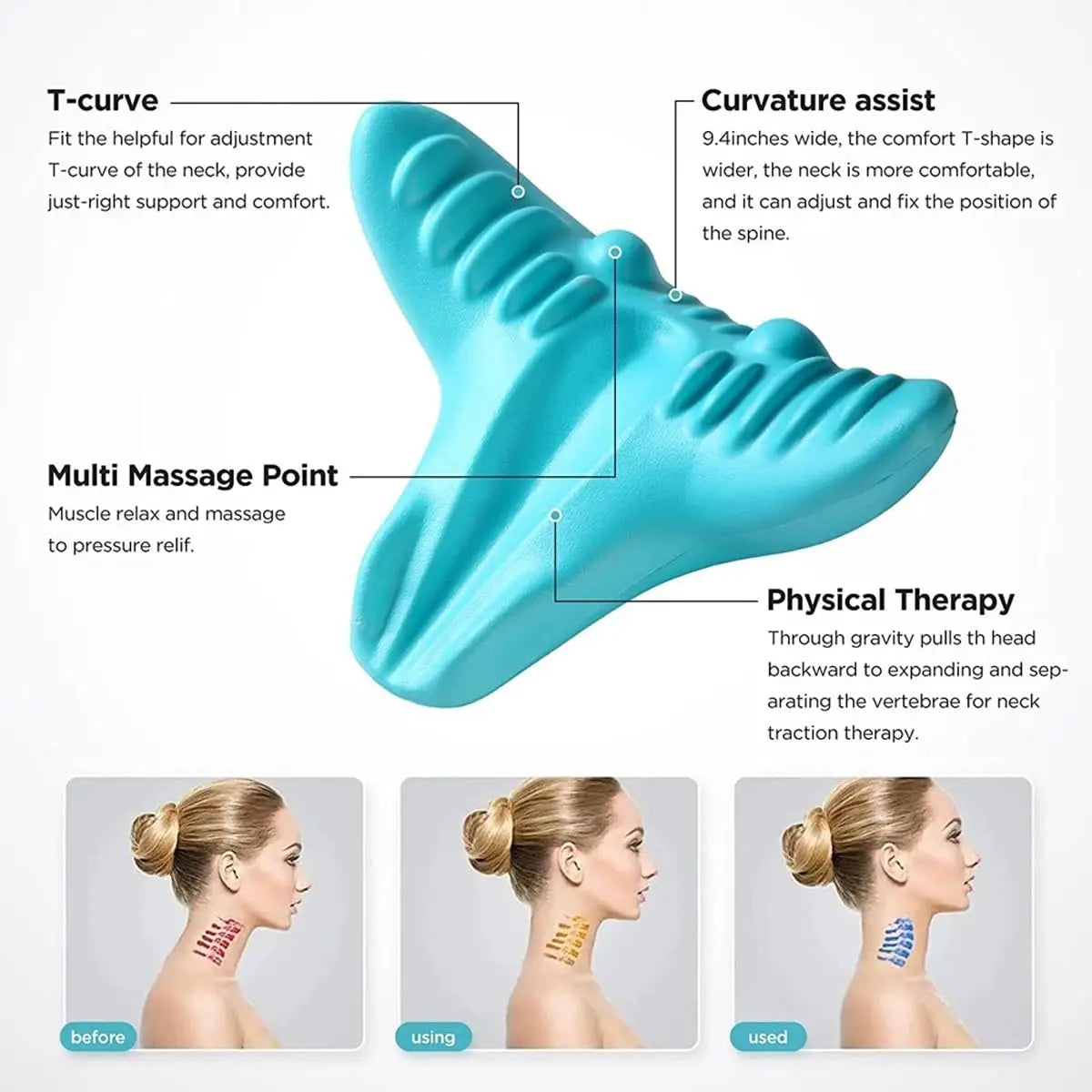 Buy 1+1 FREE | NeckEase - Cervical Spine Comfort Neck Stretcher [Last Day Sale]
