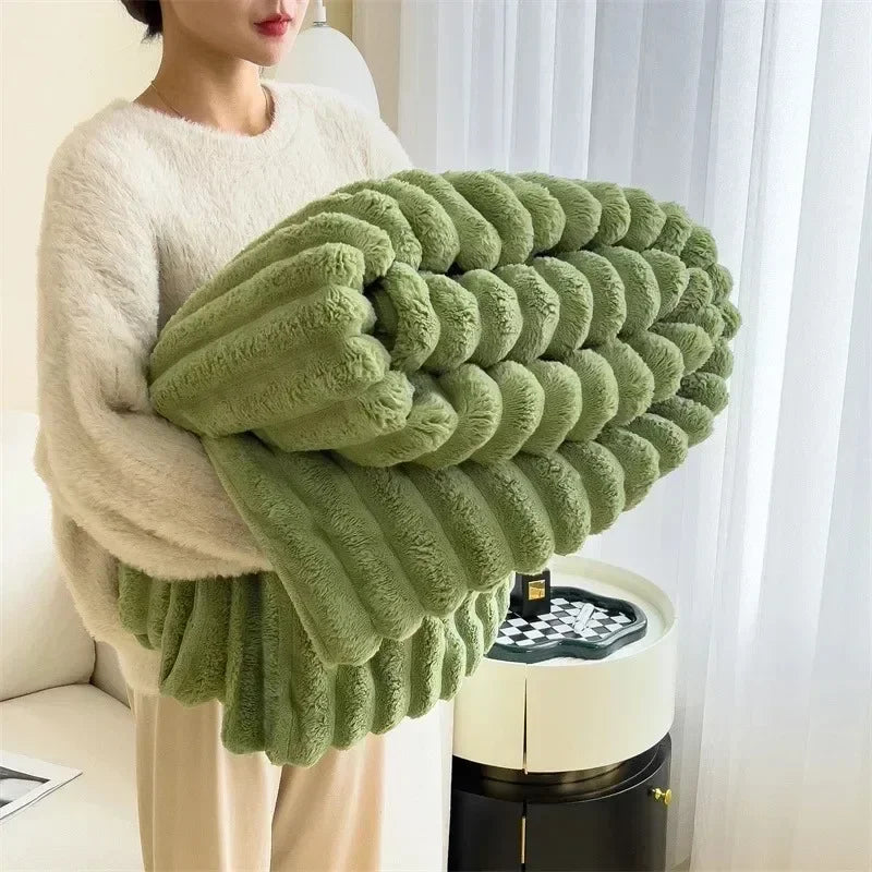HareHaven - Cozy autumn/winter rabbit plush blanket [Last day sale] 