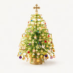 Doe-het-zelf Kerstknutselpakket | Parel Kerstboomontwerp | Inclusief Parels & Versieringen | Eenvoudige Montage