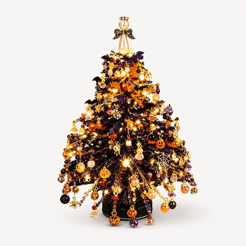 Doe-het-zelf Kerstknutselpakket | Parel Kerstboomontwerp | Inclusief Parels & Versieringen | Eenvoudige Montage