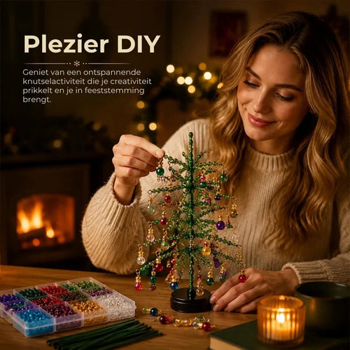DIY parel kerstboom kit voor het maken van kerstdecoratie