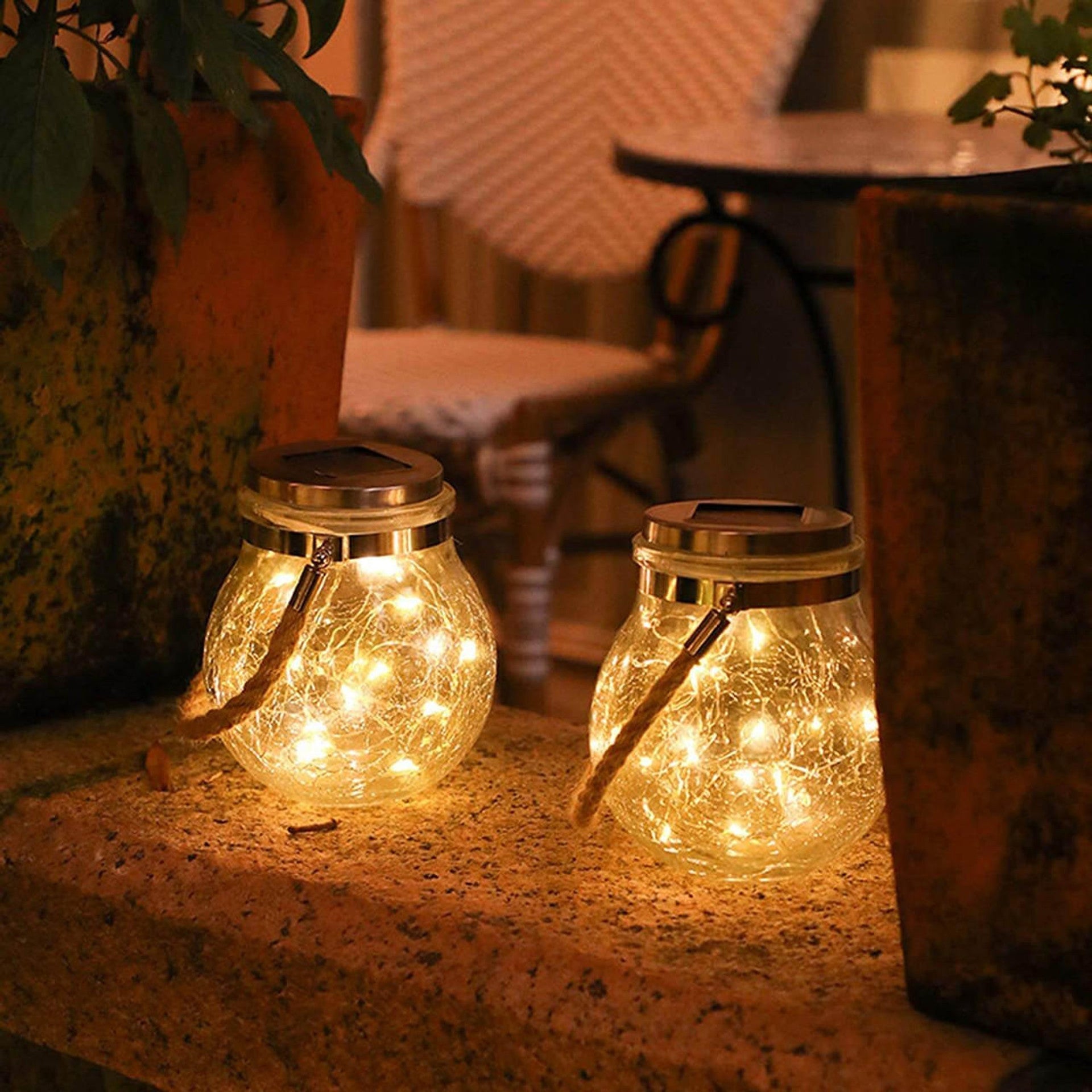 GlowCrest - Glass solar lamp