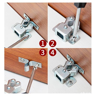 2+2 FREE | SteelSnap - Classic stainless steel cabinet door lock