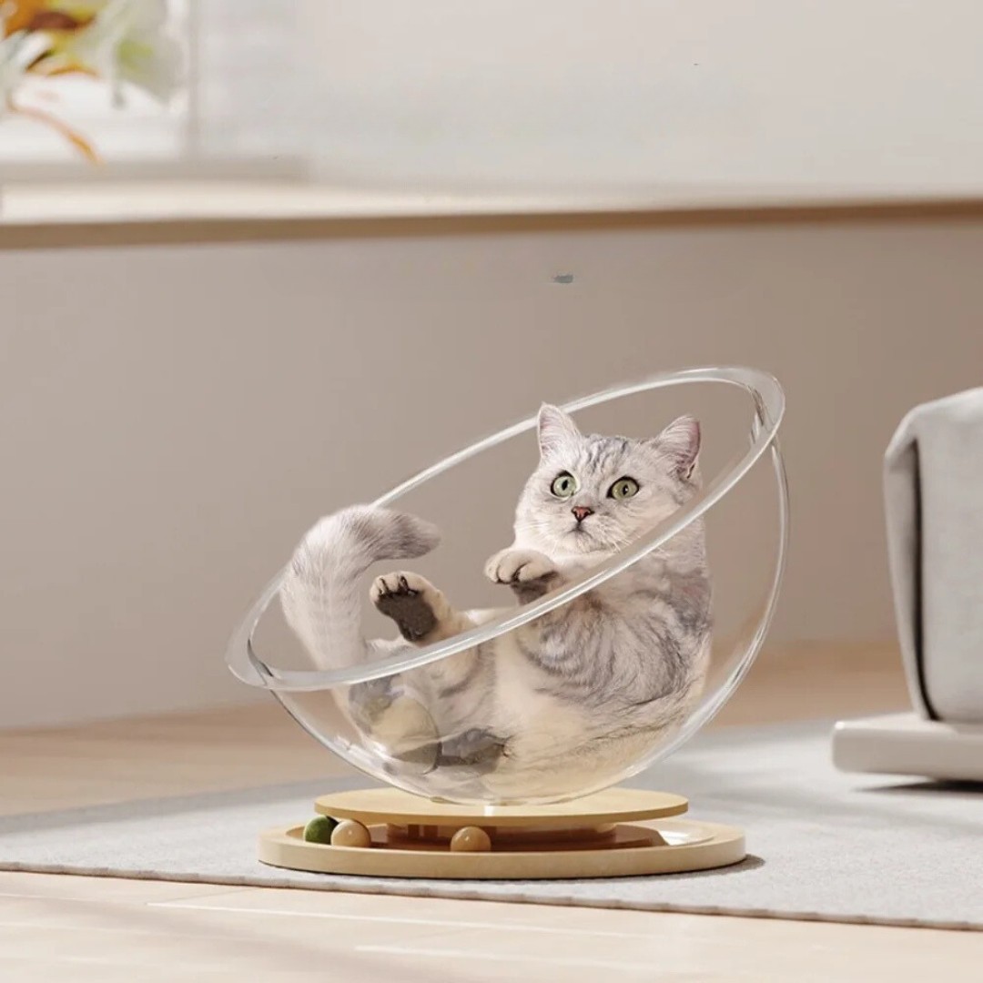 PurrCave - Cozy cat bed with play function [Last day sale]