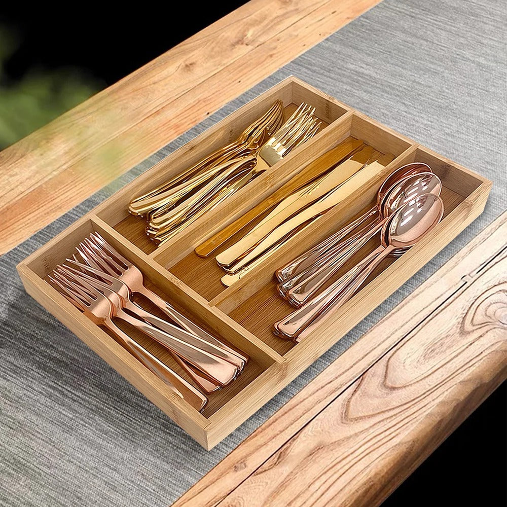 ModernEdge - Bamboo cutlery tray for in the drawer