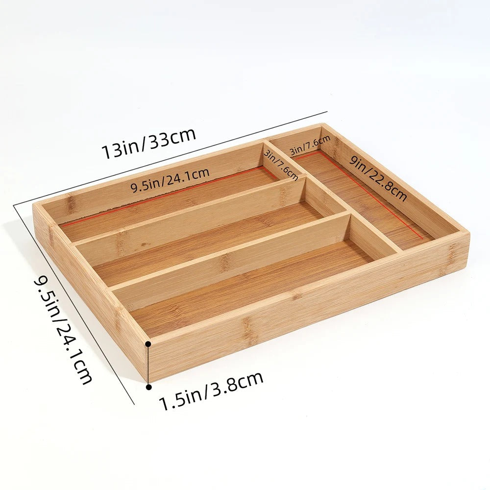 ModernEdge - Bamboo cutlery tray for in the drawer
