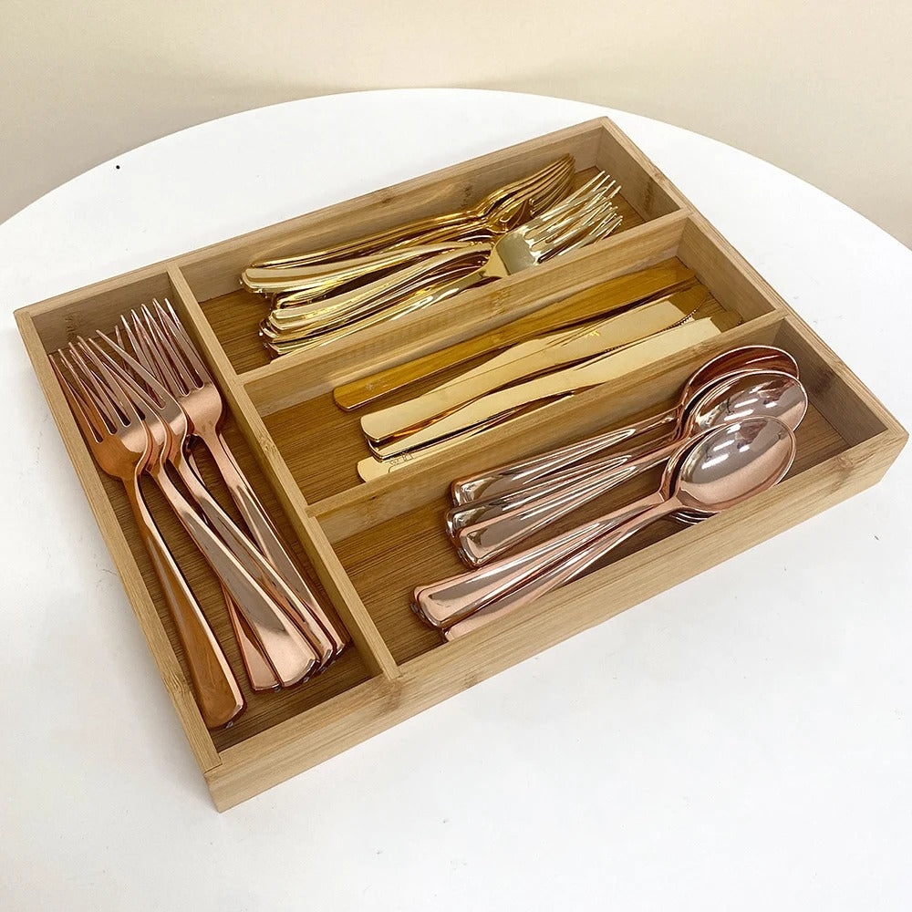 ModernEdge - Bamboo cutlery tray for in the drawer