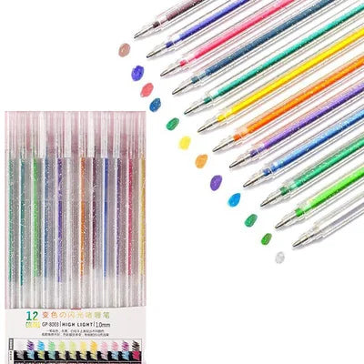 4+4 FREE | SparkPen™ - Glitter Gel Pen Set [Last-day sale]