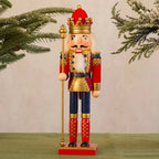 Traditionele kerstdecoratie met een kleurrijk notenkrakerbeeldje