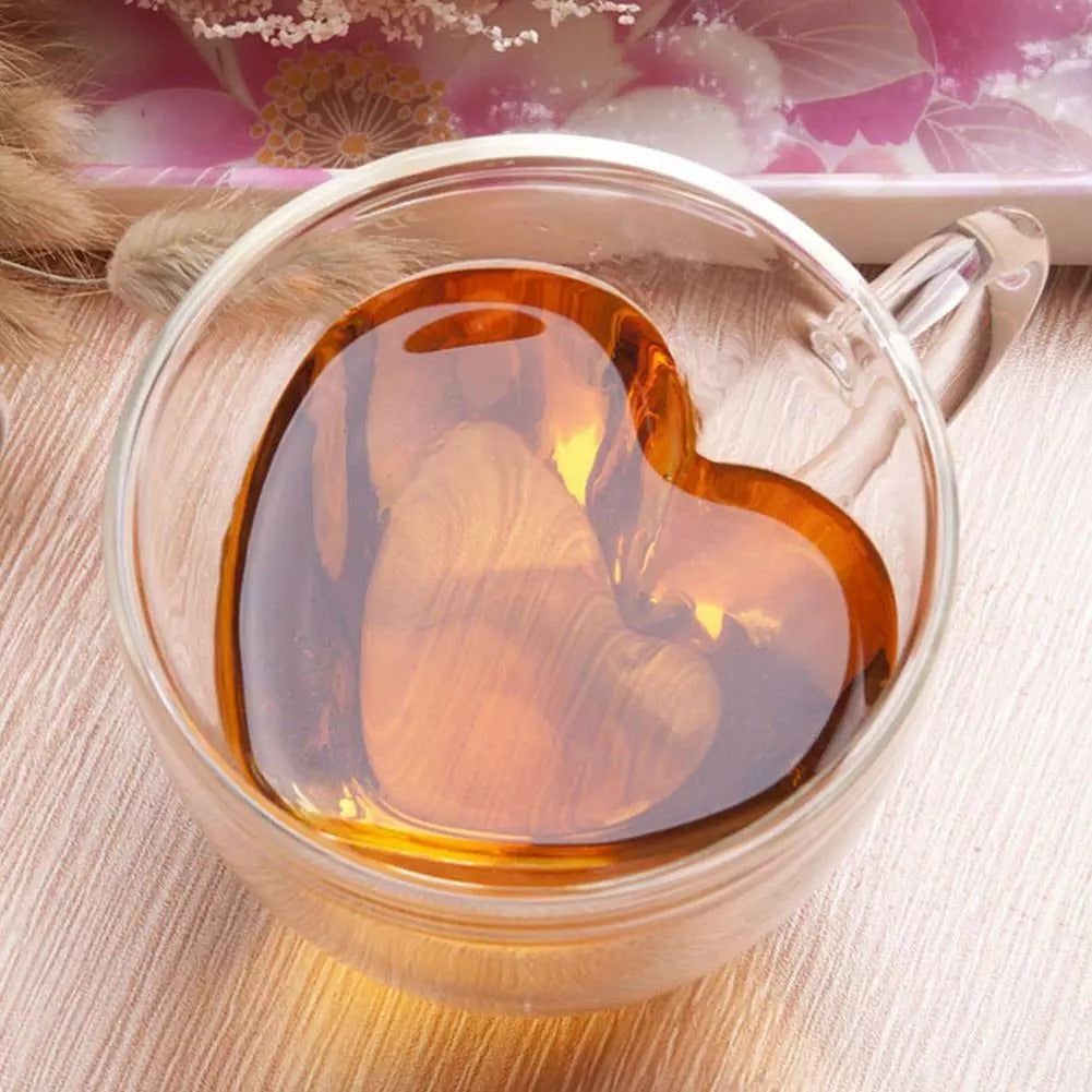Buy one and get one free | AmorGlass - Classic Heart Tea Glass [Last day sale]