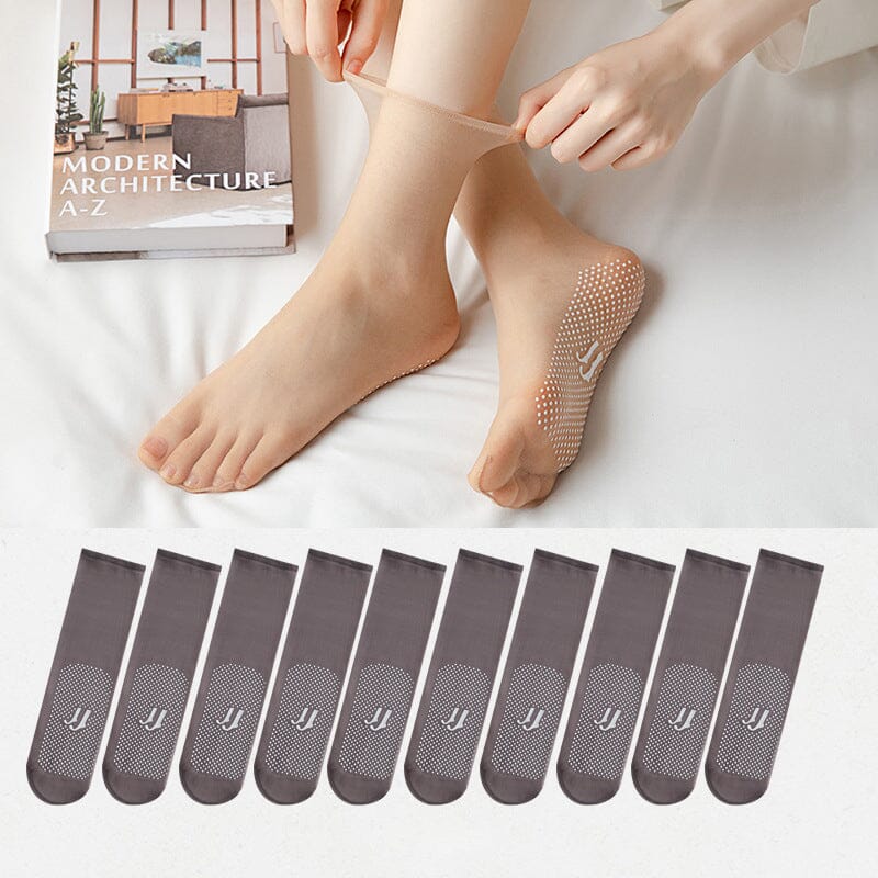 5+5 FREE CrystalSocks™ - Invisible, non-slip Crystal Silk socks