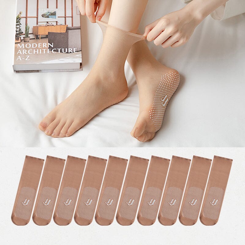 5+5 FREE CrystalSocks™ - Invisible, non-slip Crystal Silk socks