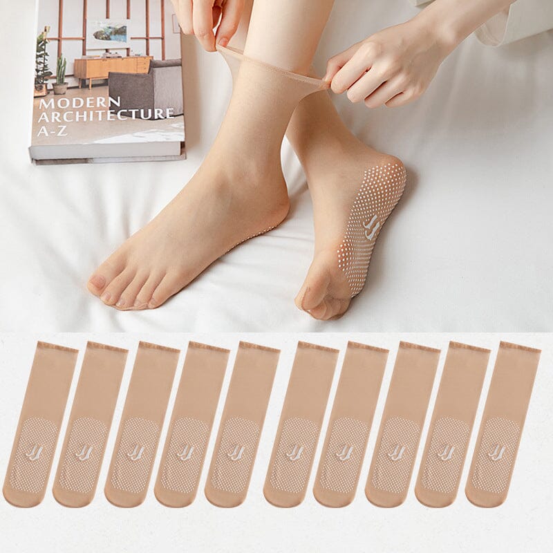5+5 FREE CrystalSocks™ - Invisible, non-slip Crystal Silk socks