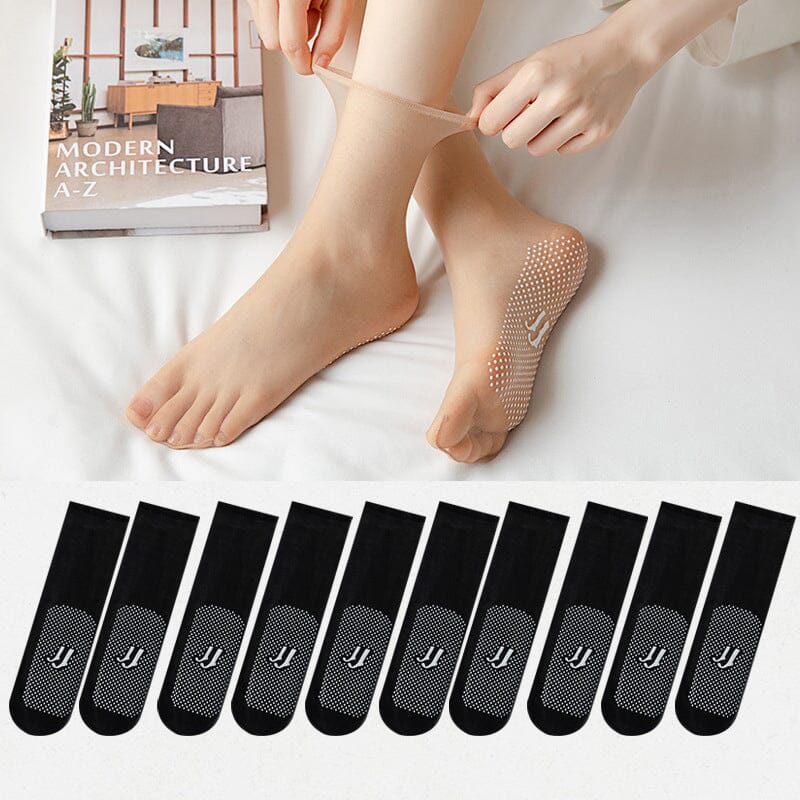 5+5 FREE CrystalSocks™ - Invisible, non-slip Crystal Silk socks