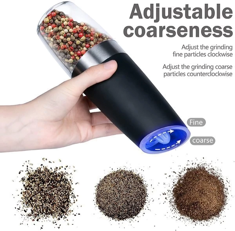 50% OFF | SpiceGlide - Automatic Electric Salt and Pepper Mill with Gravity Sensor