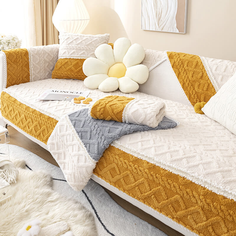 WovenCloud - Non-slip fleece sofa cover [Last day sale] 