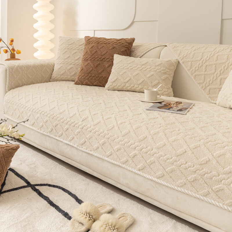 WovenCloud - Non-slip fleece sofa cover [Last day sale] 