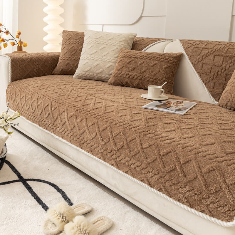 WovenCloud - Non-slip fleece sofa cover [Last day sale] 