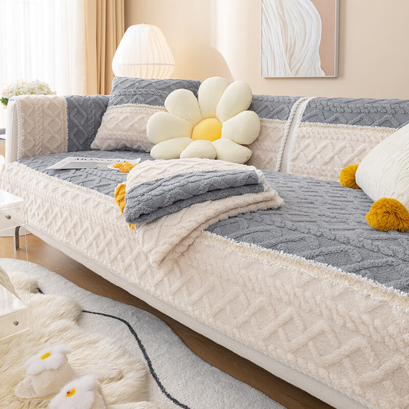 WovenCloud - Non-slip fleece sofa cover [Last day sale] 