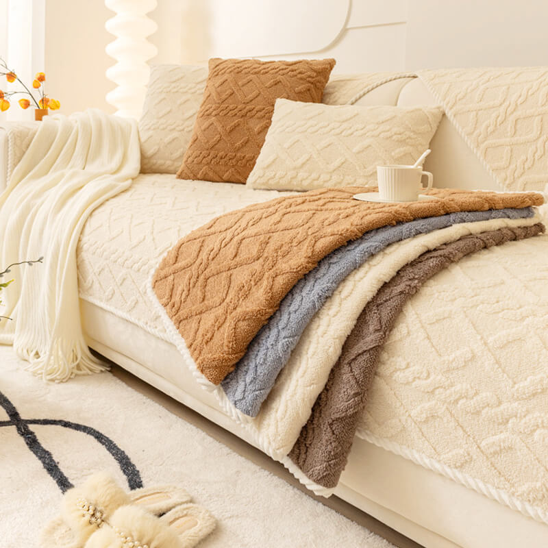 WovenCloud - Non-slip fleece sofa cover [Last day sale] 