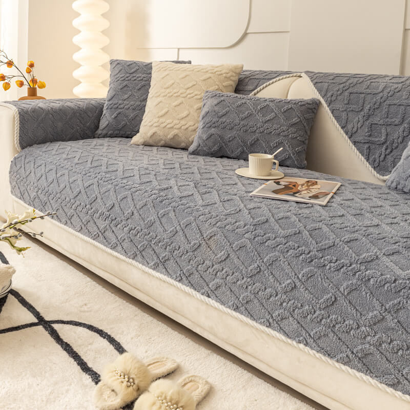 WovenCloud - Non-slip fleece sofa cover [Last day sale] 