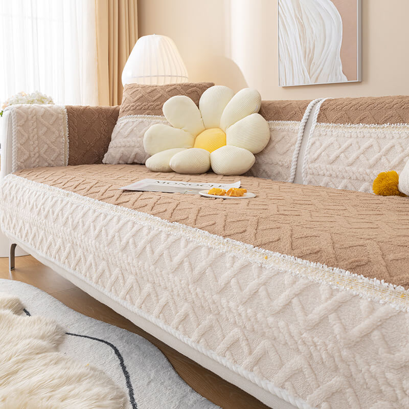 WovenCloud - Non-slip fleece sofa cover [Last day sale] 
