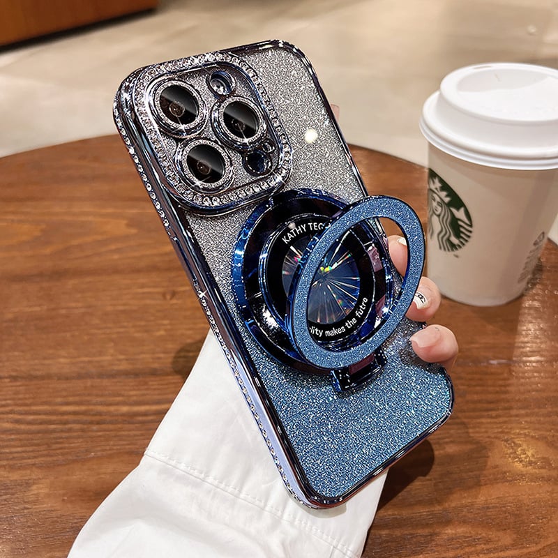 BlingShell™ - Glittery Magnetic iPhone Case with Rhinestones and Invisible Stand [Last Day Sale]