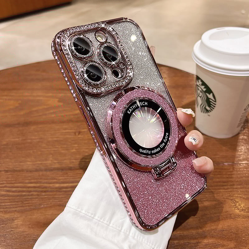 BlingShell™ - Glittery Magnetic iPhone Case with Rhinestones and Invisible Stand [Last Day Sale]