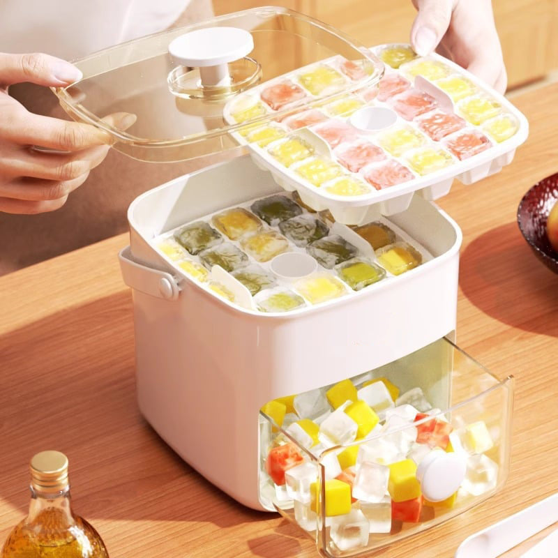 50% FREE | IceMolder™ - Ice cube mold set with lid and tray for easy pressing [Last day sale]