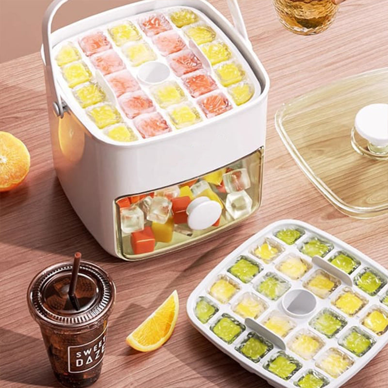 50% FREE | IceMolder™ - Ice cube mold set with lid and tray for easy pressing [Last day sale]