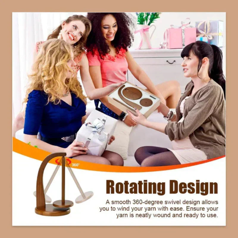 YarnRack™ - Sustainable wooden bobbin rack with rotating design [Last day sale]