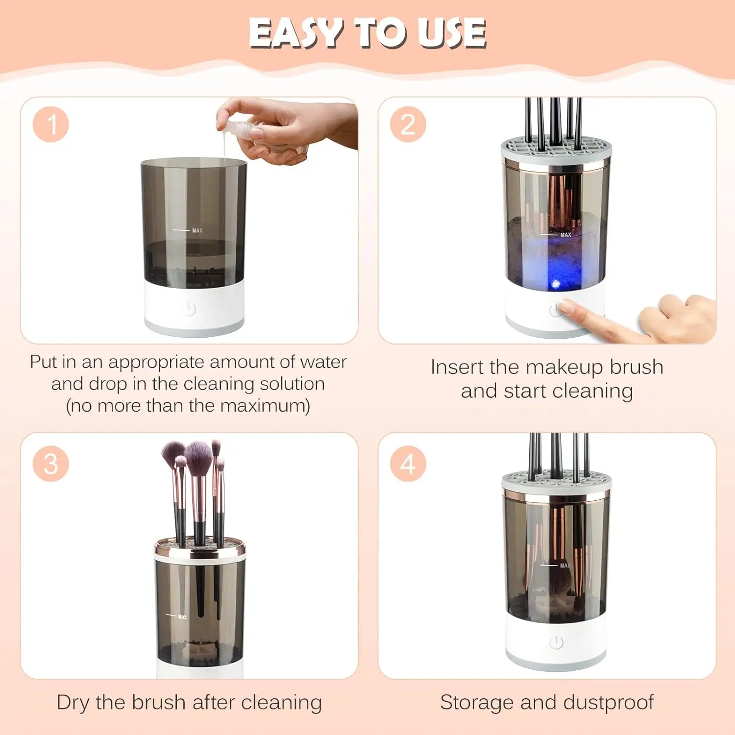 BrushBliss - Automatic Makeup Brush Cleaner [Last Day Sale] 