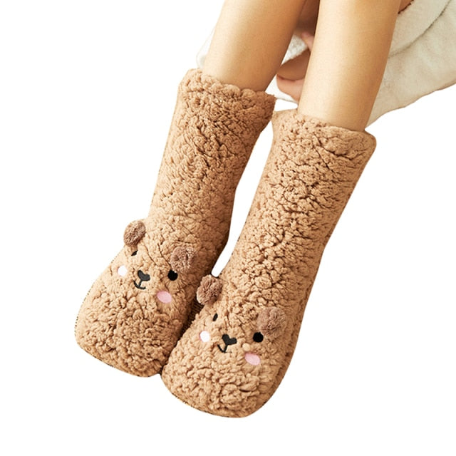 HugFeet - Thick Bear Velvet Sleep Socks [Last Day Sale]
